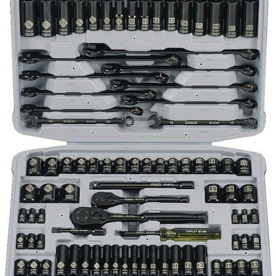 STANLEY Drive Socket Set, Black Chrome, Laser Etched, 99-Piece